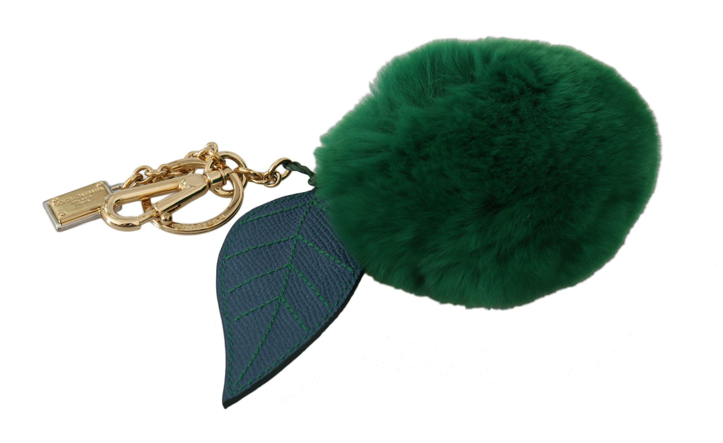 Dolce & Gabbana Elegant Tricolor Fur Ball Keychain