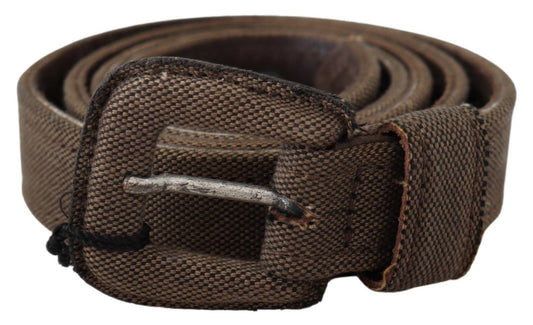 Costume National Elegant Brown Leather Waist Belt