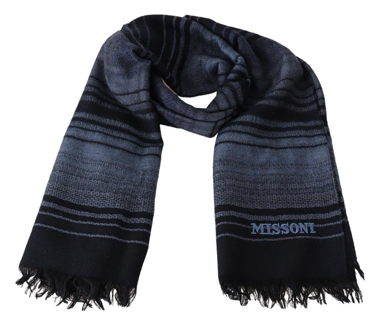 Missoni Elegant Multicolor Patterned Wool Scarf