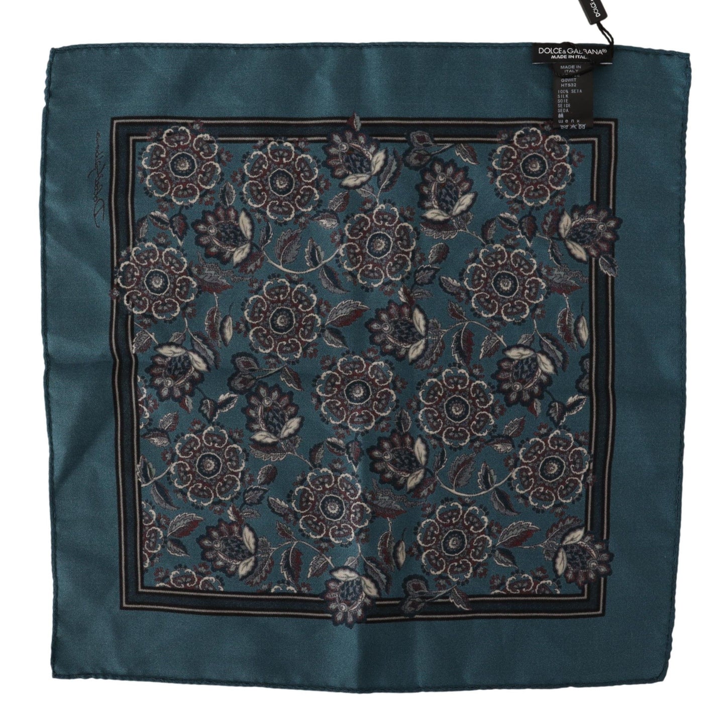 Dolce & Gabbana Elegant Floral Silk Pocket Square