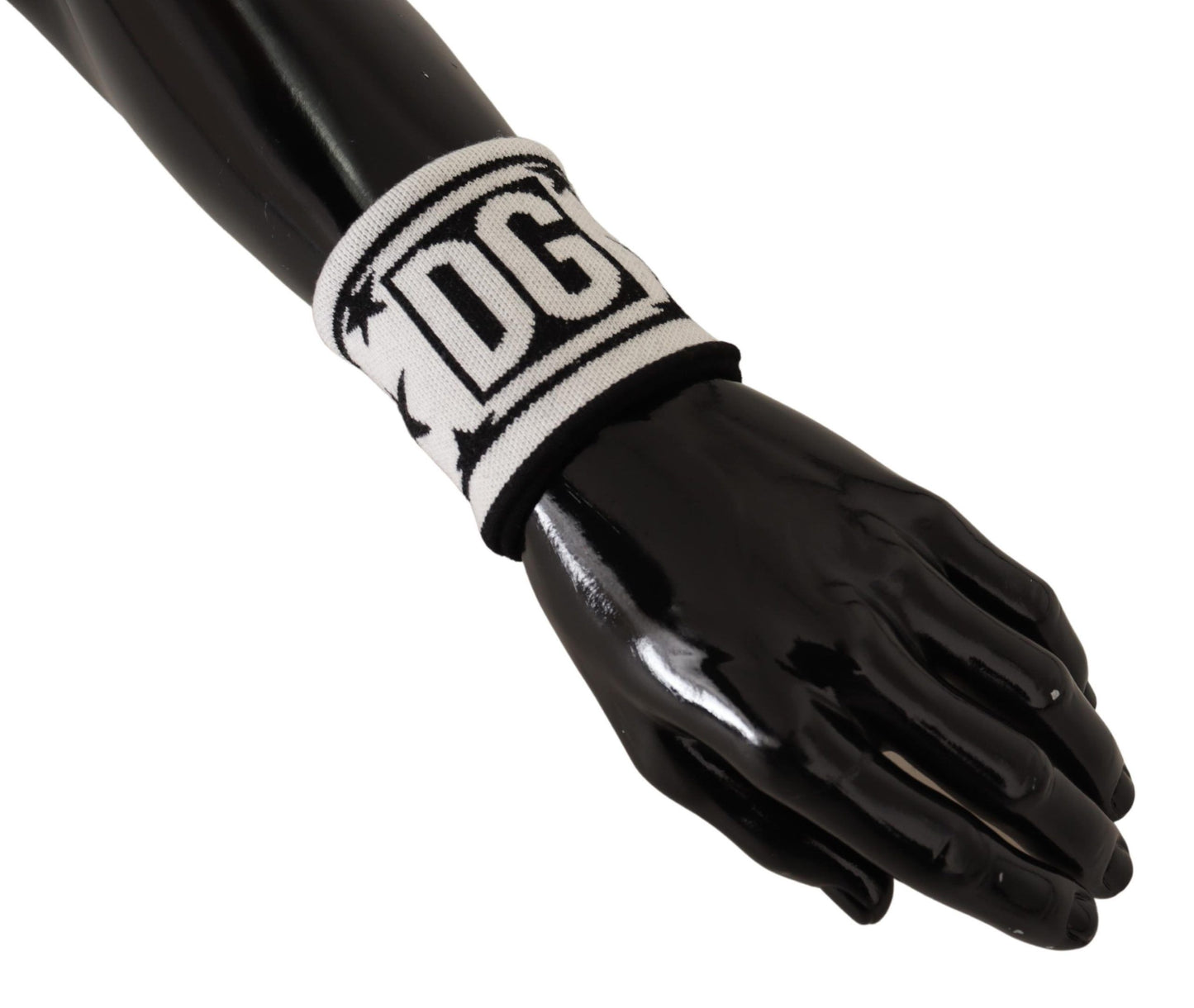 Dolce & Gabbana Elegant Monochrome Wool Wristband Set