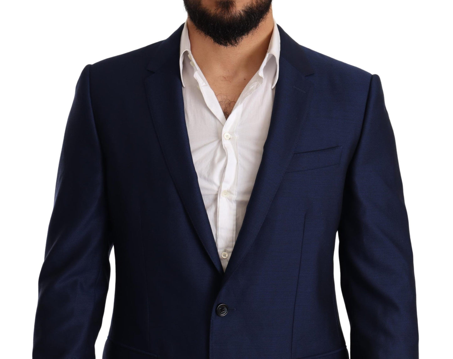 Dolce & Gabbana Elegant Blue Virgin Wool Martini Blazer