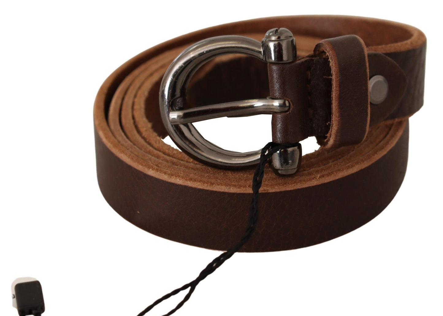 John Galliano Elegant Brown Leather Fashion Belt