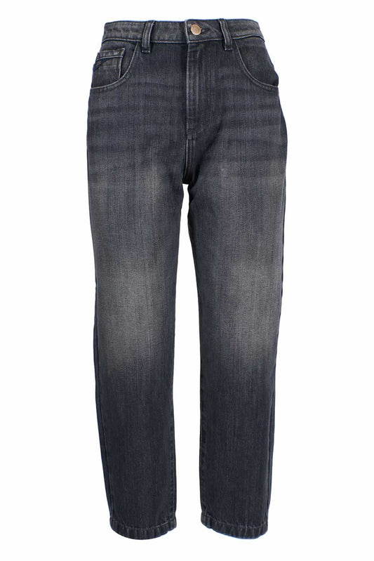 Yes Zee "Black Cotton Women High-Waisted Jean"