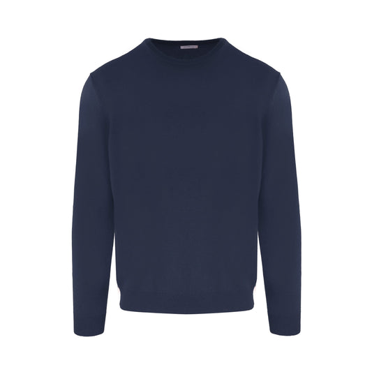 Malo Elegant Cashmere Roundneck Sweater in Chic Blue