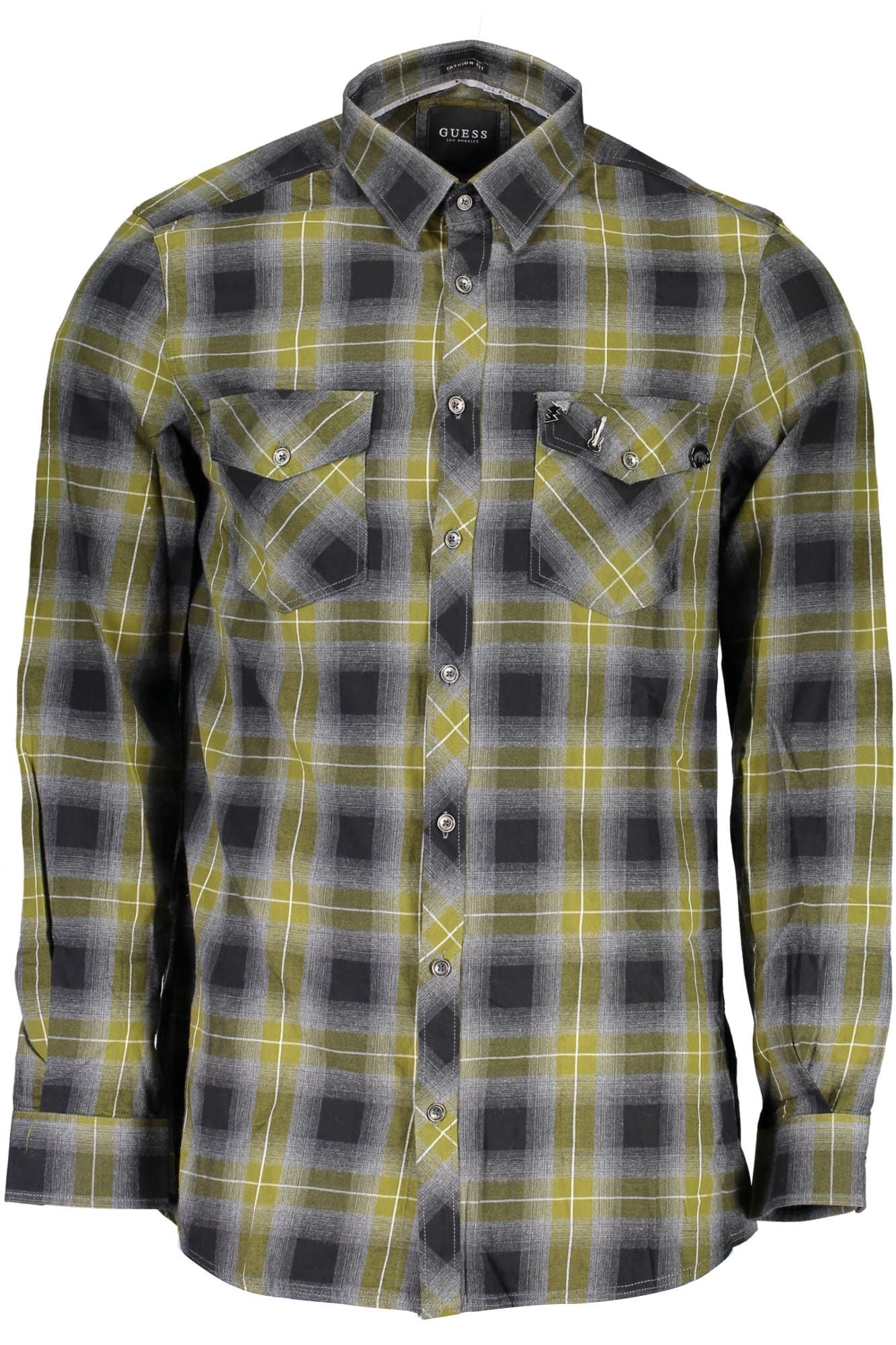 Guess Jeans Green Cotton Men Shirt