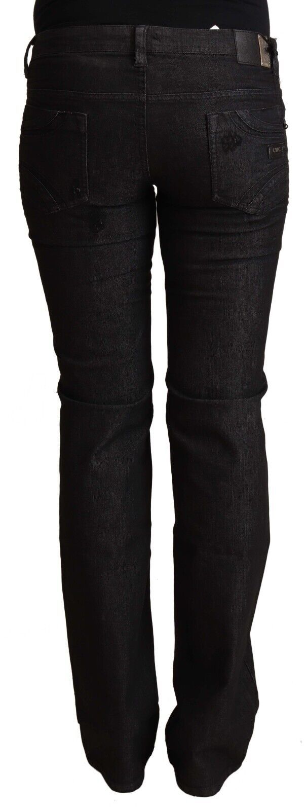 Costume National Chic Low Waist Skinny Black Denim Jeans