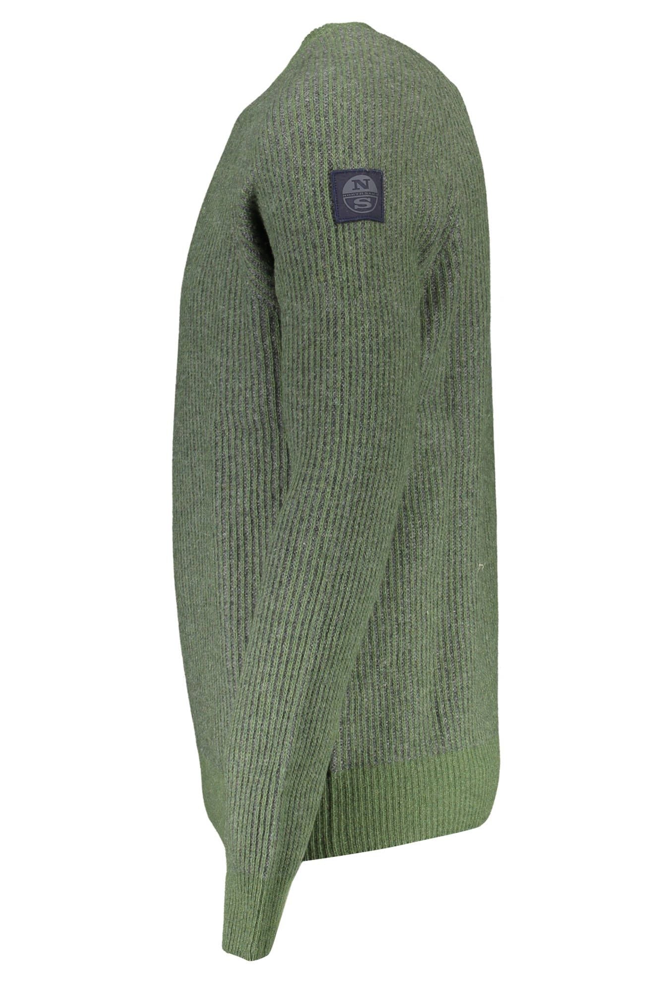 North Sails Green Wool Men Sweater