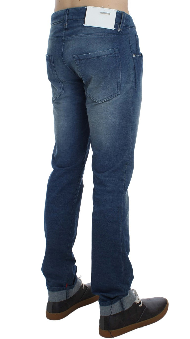 Acht Slim Fit Blue Wash Italian Denim