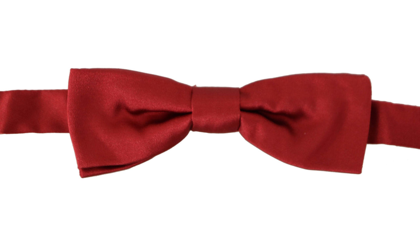 Dolce & Gabbana Elegant Silk Red Bow Tie