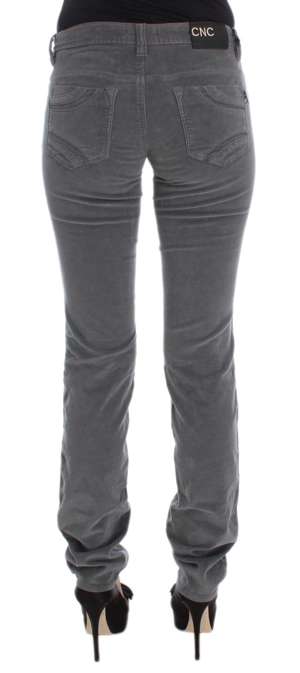 Costume National Sleek Super Slim Gray Jeans