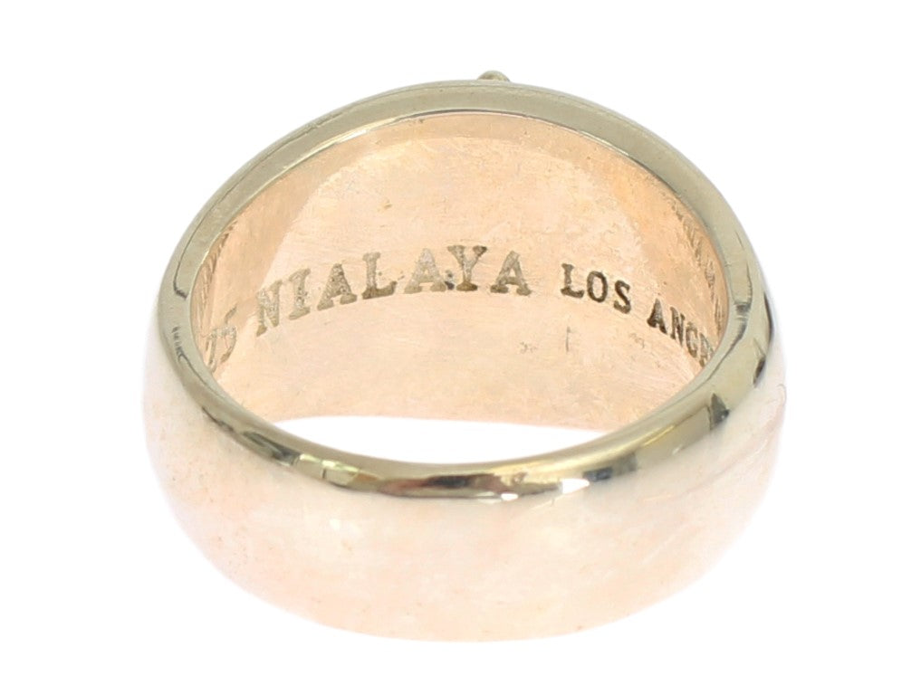 Nialaya Silver Statement Mens Ring