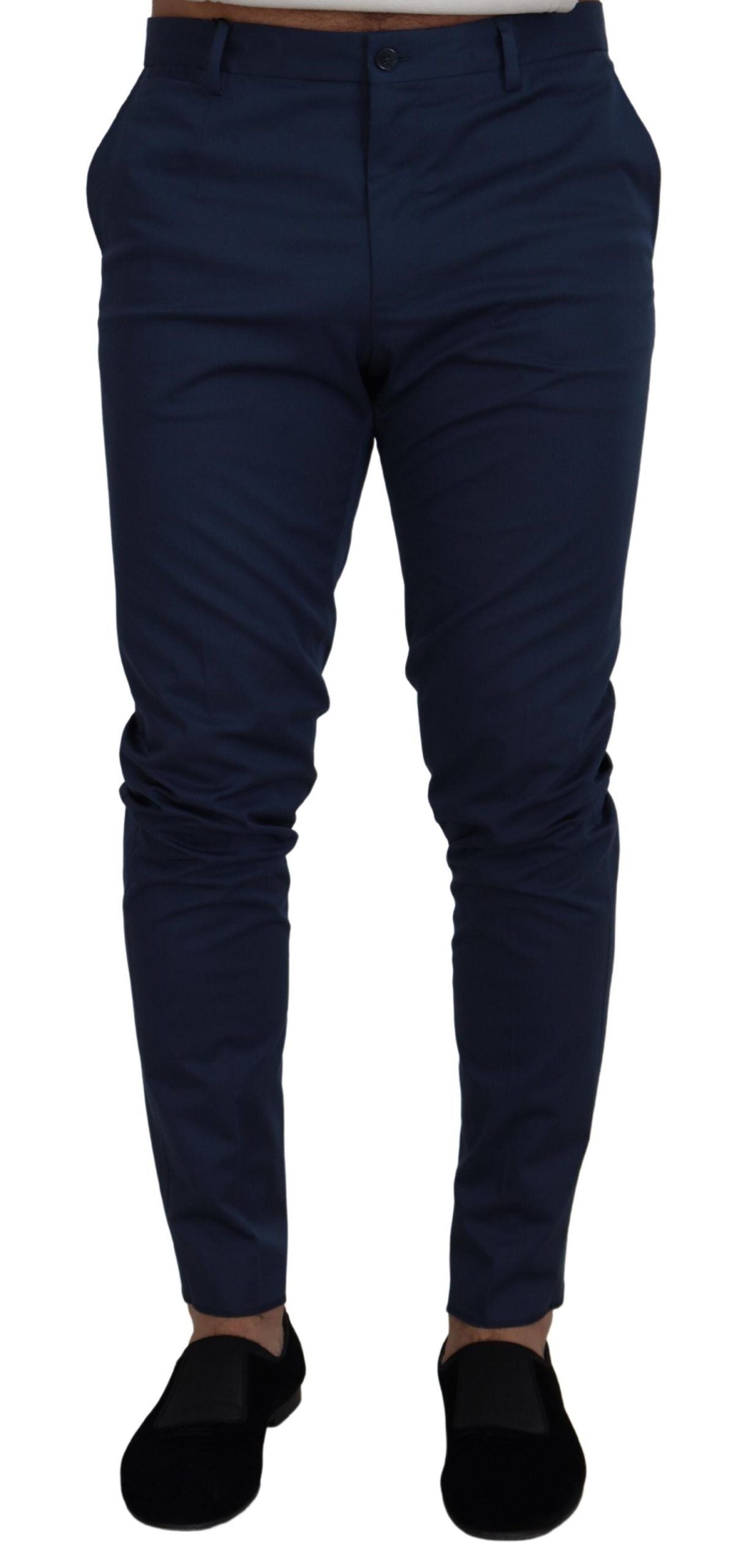 Dolce & Gabbana Elegant Slim Fit Chinos in Blue