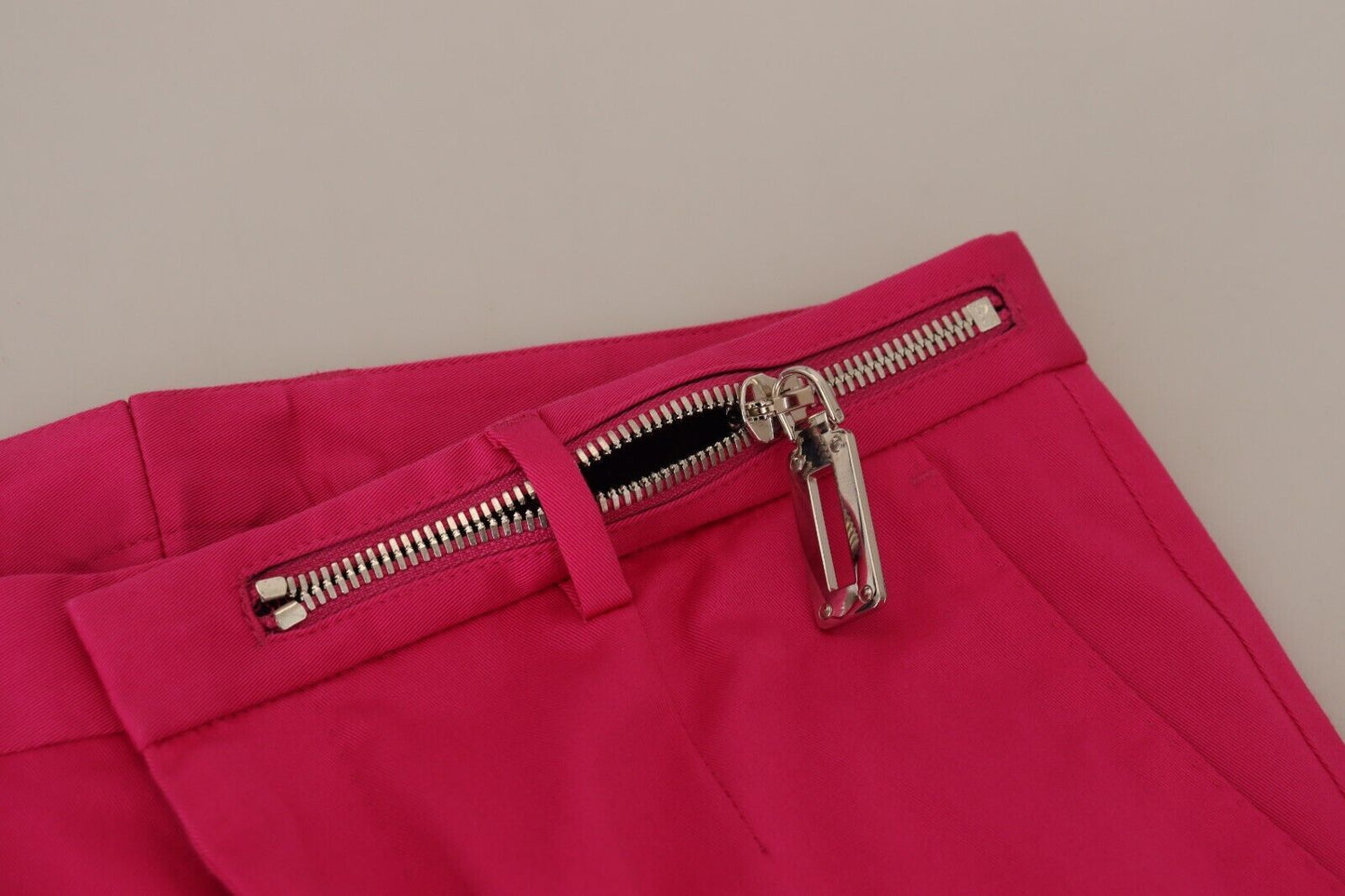 Dolce & Gabbana Chic Pink Cotton Blend Trousers