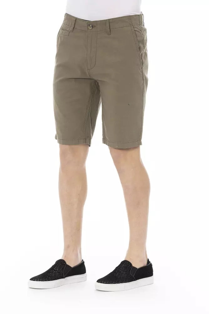 Baldinini Trend Army Cotton Men Bermuda Short