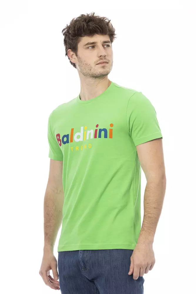 Baldinini Trend Green Cotton Men T-Shirt