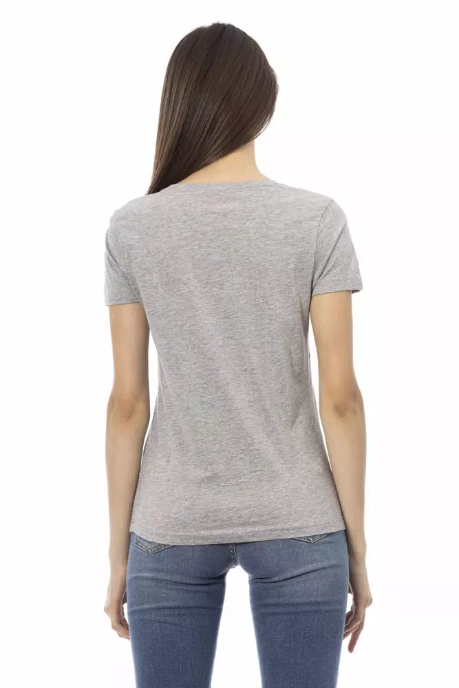 Trussardi Action Gray Cotton Women Top