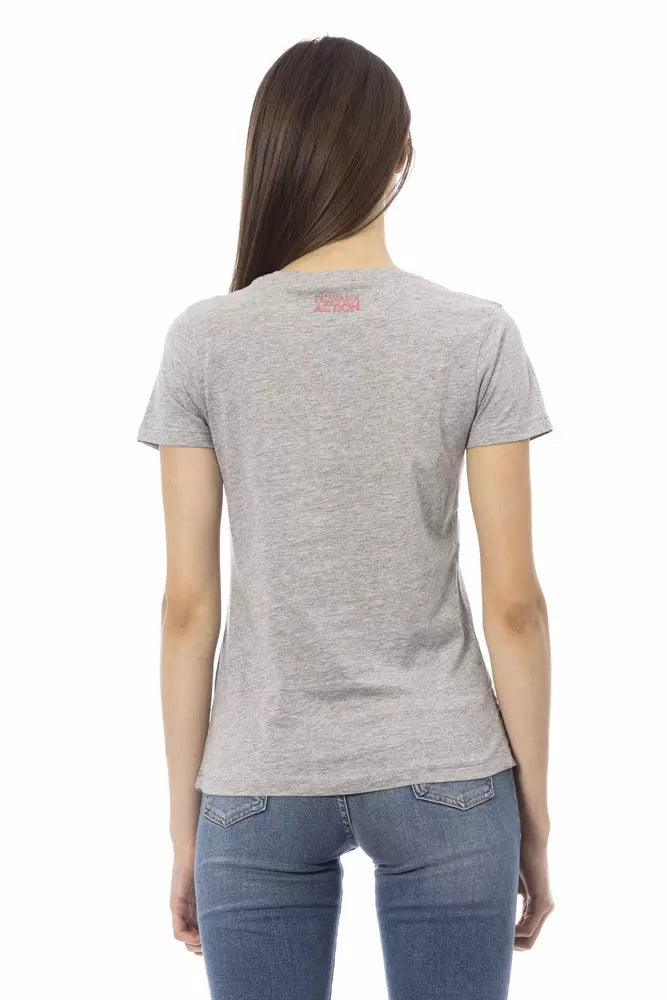 Trussardi Action Gray Cotton Women Top