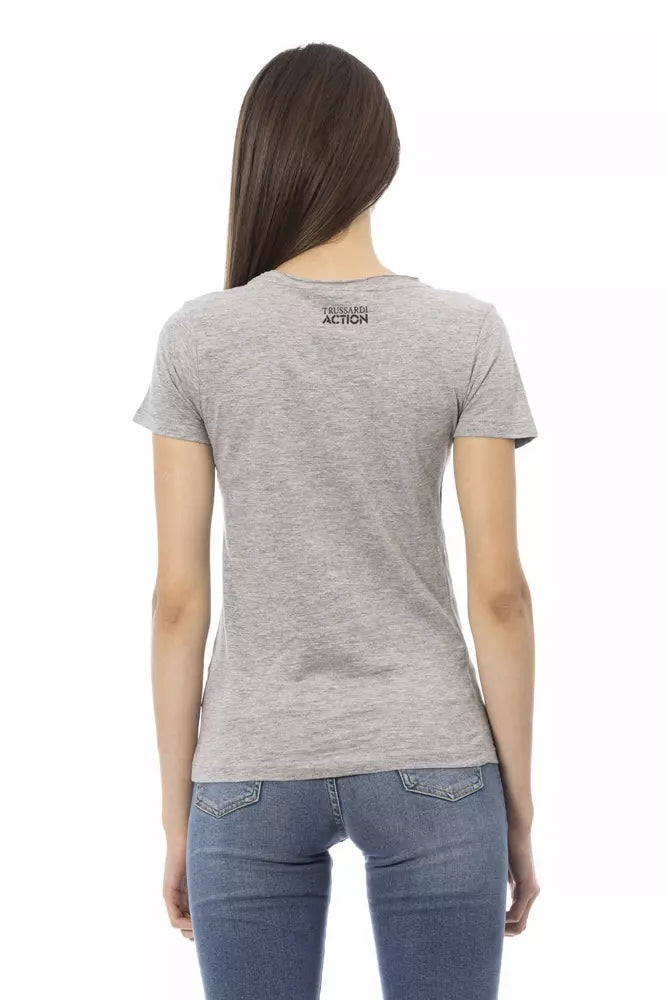 Trussardi Action Gray Cotton Women Top