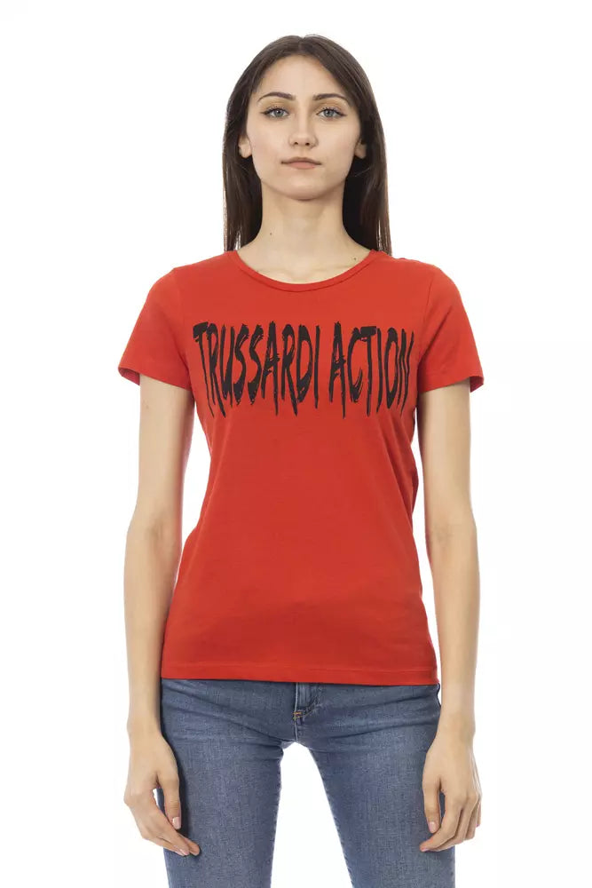 Trussardi Action Red Cotton Women Top