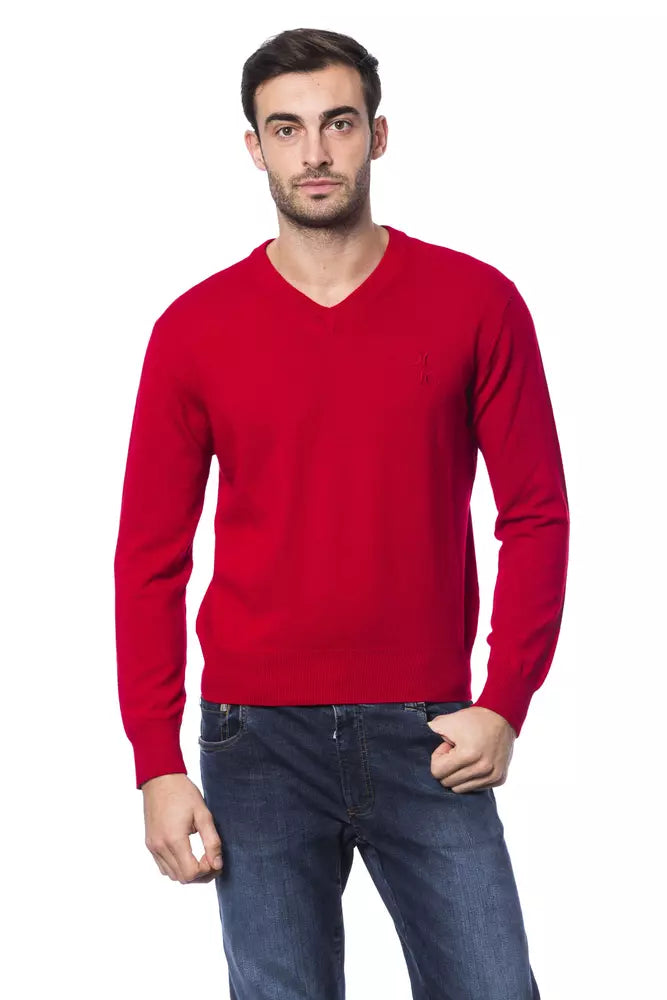 Billionaire Italian Couture Red Merino Mens Sweater