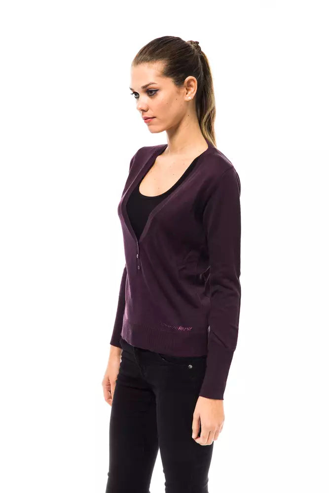 Ungaro Fever Purple Wool Women Sweater