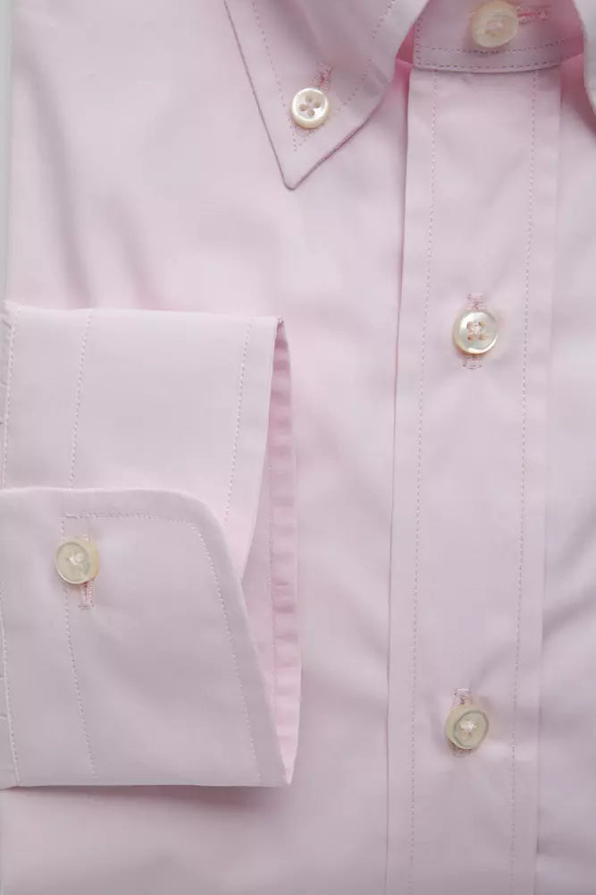 Robert Friedman Pink Cotton Men Shirt