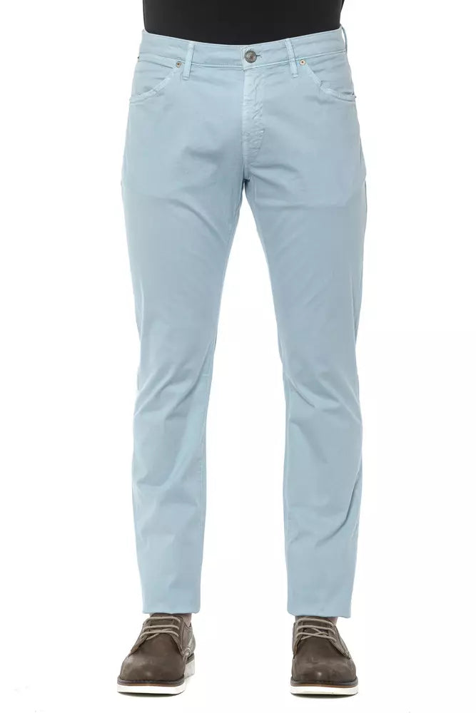 PT Torino Light Blue Cotton Mens Trouser