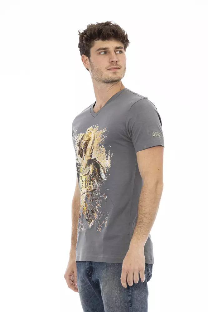 Trussardi Action Gray Cotton Men's T-Shirt