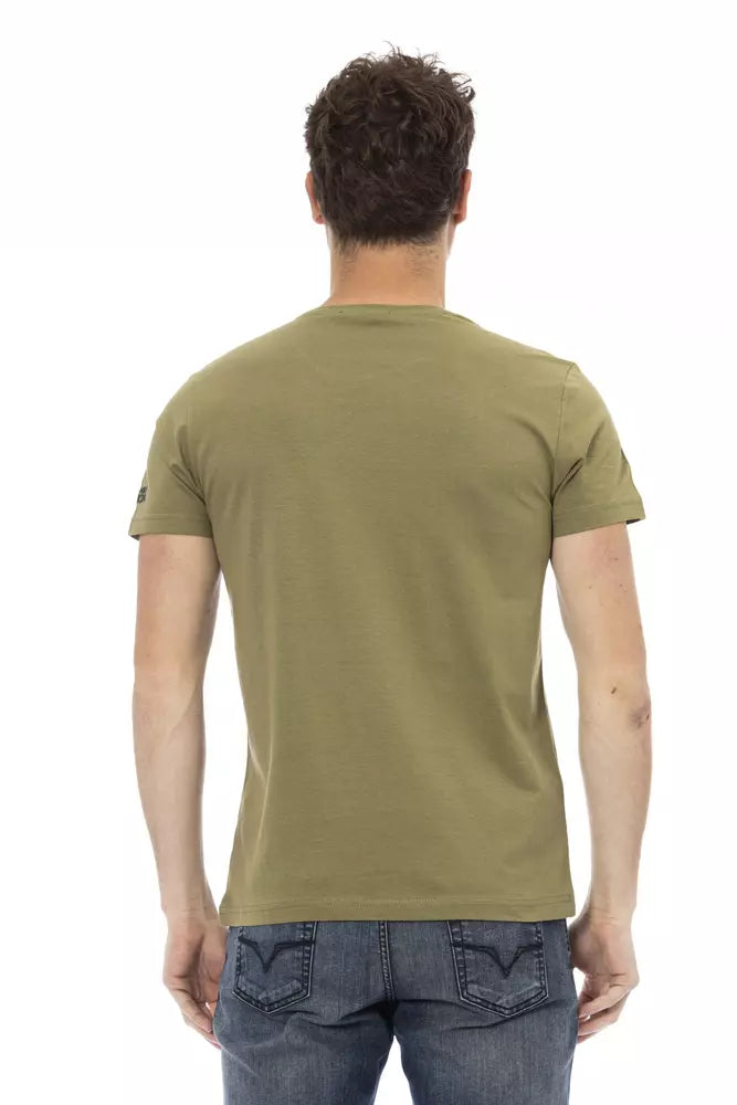 Trussardi Action Green Cotton Men T-Shirt