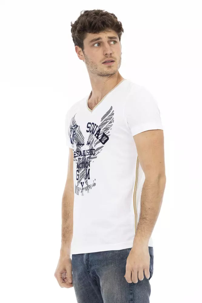 Trussardi Action White Cotton Men T-Shirt