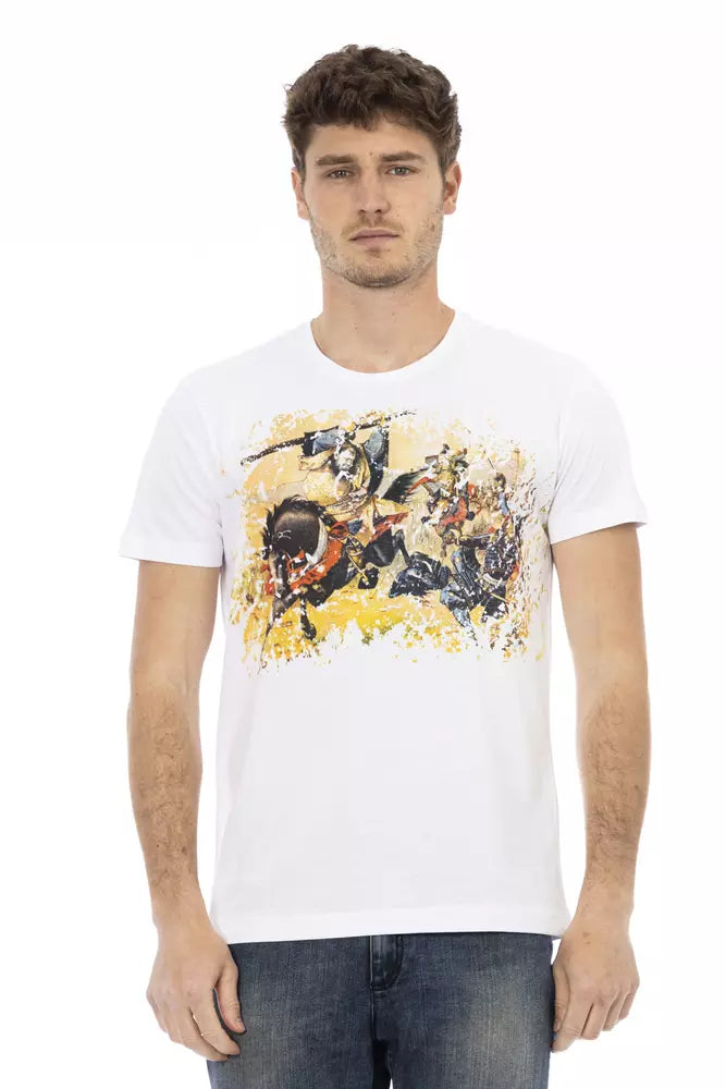 Trussardi Action White Cotton Men TShirt