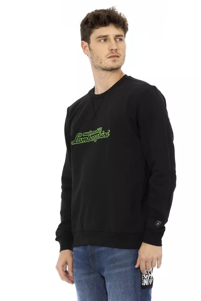 Automobili Lamborghini Black Cotton Men Sweater