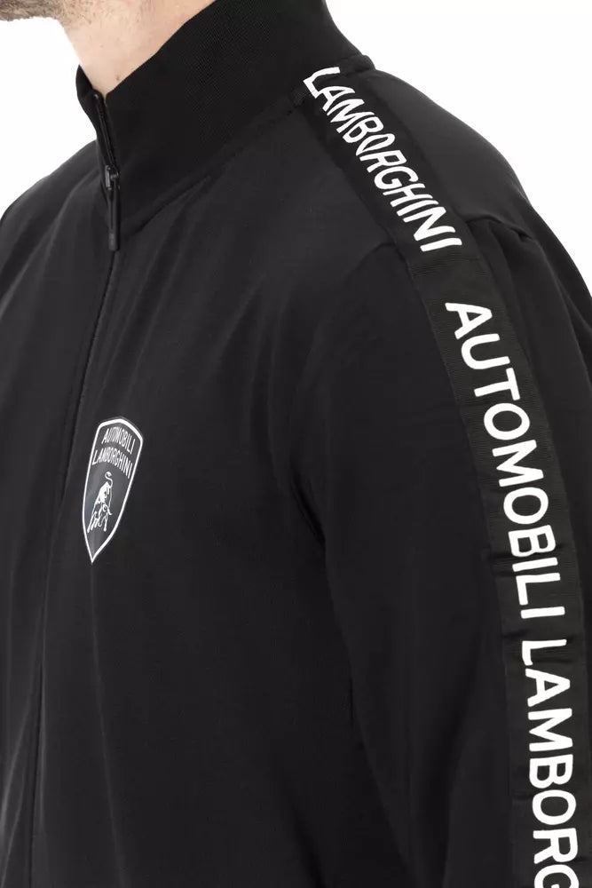 Automobili Lamborghini Black Polyester Men Sweatshirt