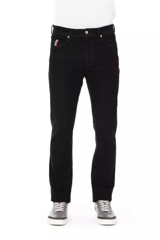 Baldinini Trend Black Cotton Men Jeans