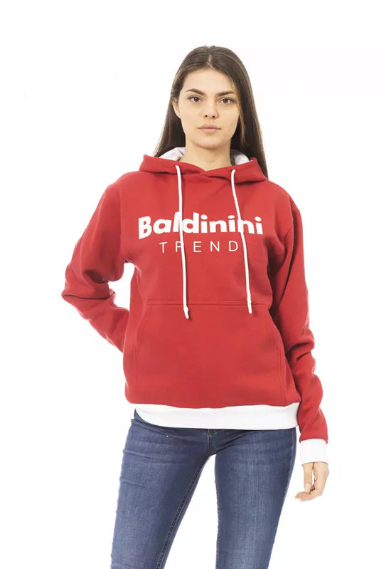 Baldinini Trend Red Cotton Women Hoodie