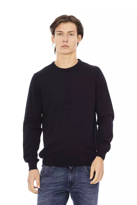 Baldinini Trend Blue Fabric Men Sweater