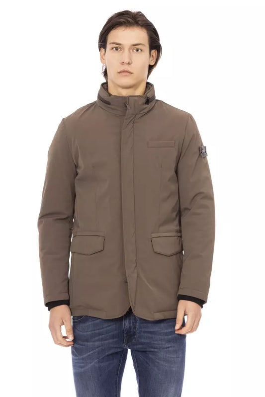 Baldinini Trend Brown Polyester Men Jacket