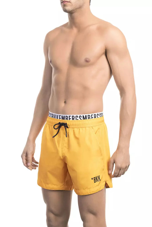 Bikkembergs Orange Polyester Men Swim Short