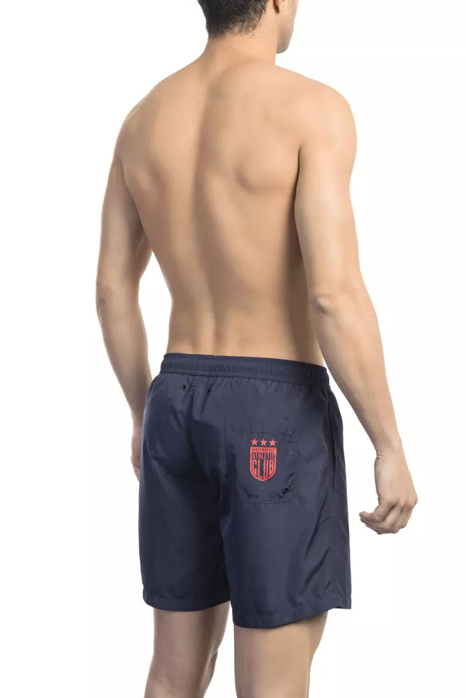 Bikkembergs Blue Polyester Men Swim Short