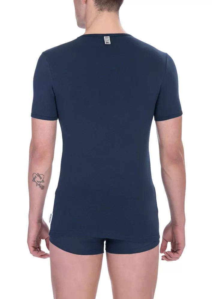 Bikkembergs Blue Cotton Men T-Shirt