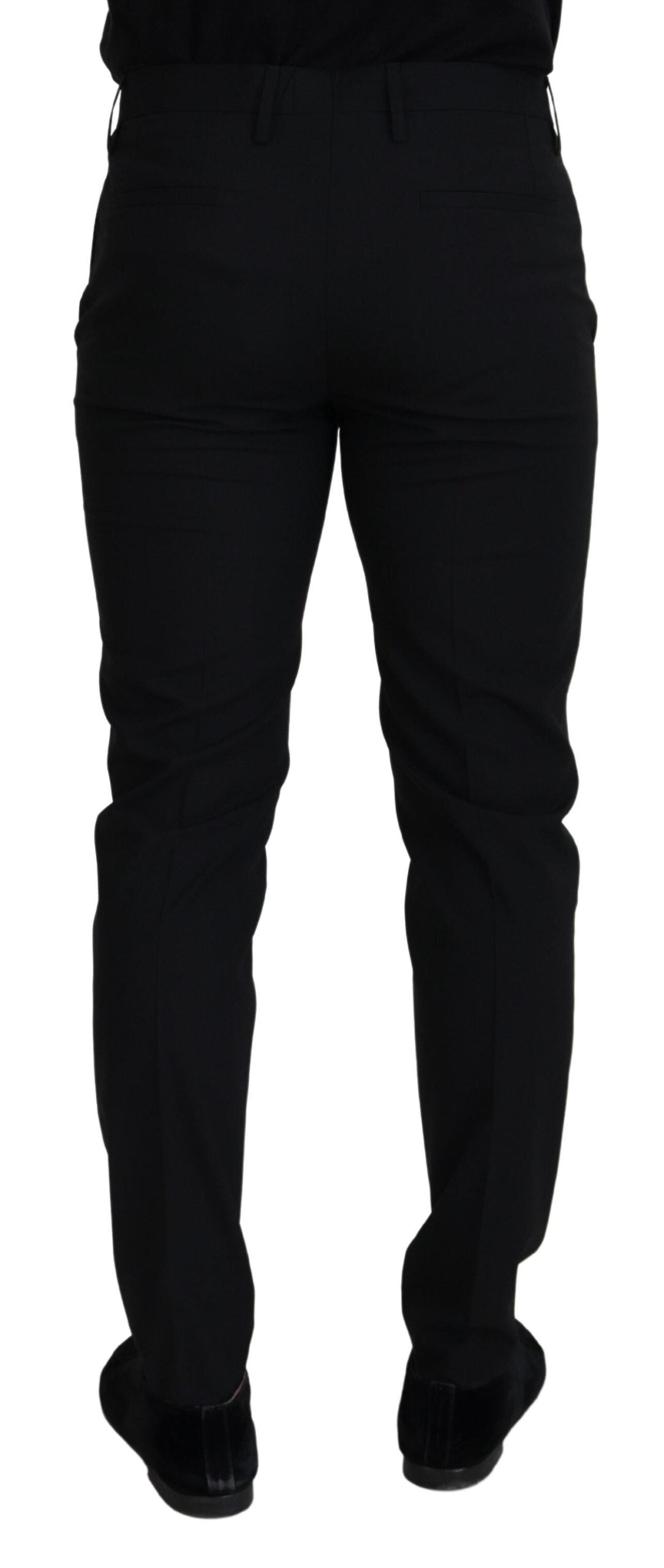 Dolce & Gabbana Elegant Black Wool-Blend Trousers