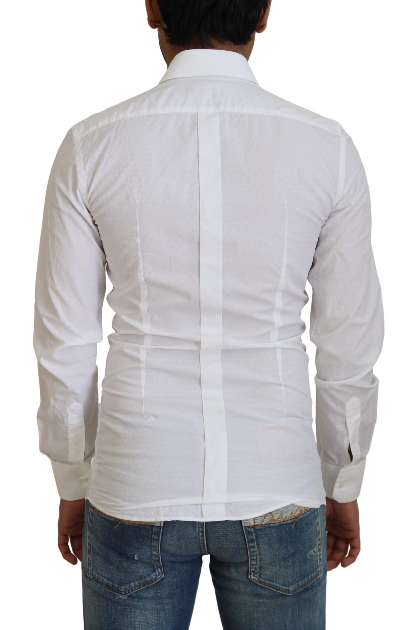 Dolce & Gabbana Elegant White Cotton Dress Shirt Slim Fit