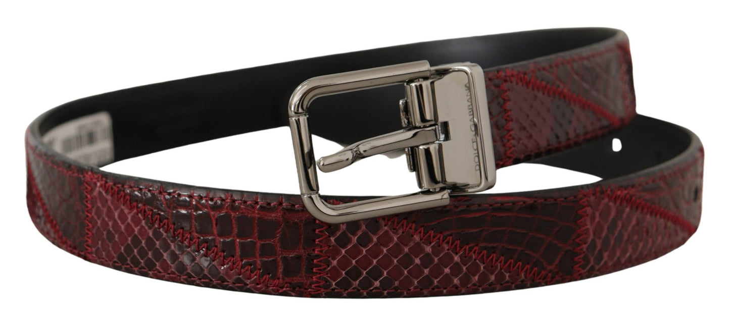 Dolce & Gabbana Elegant Red Exotic Leather Belt