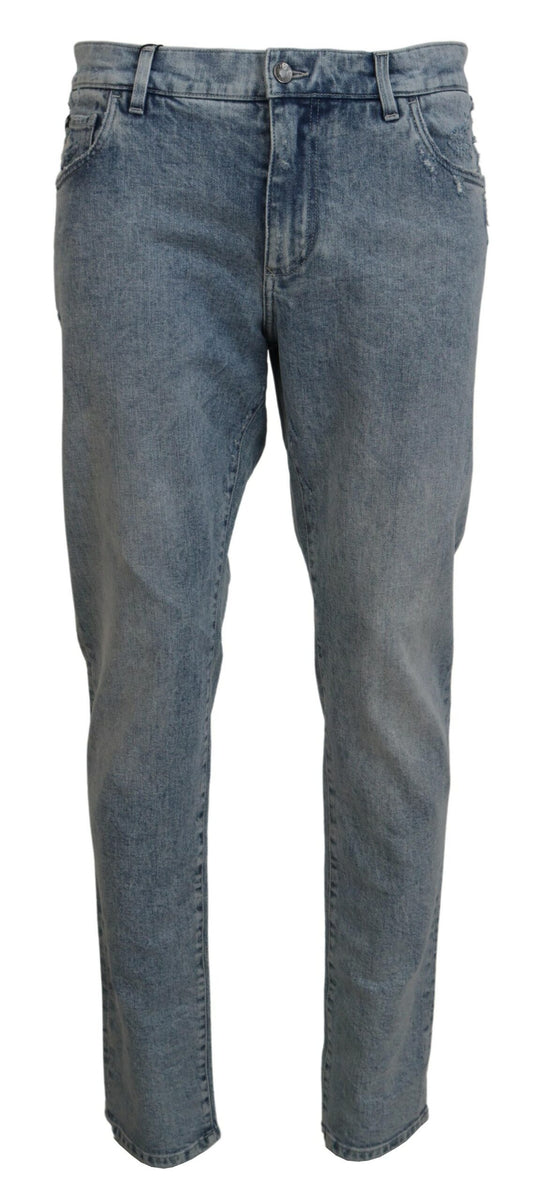 Dolce & Gabbana Elegant Slim-Fit Light Blue Denim Pants