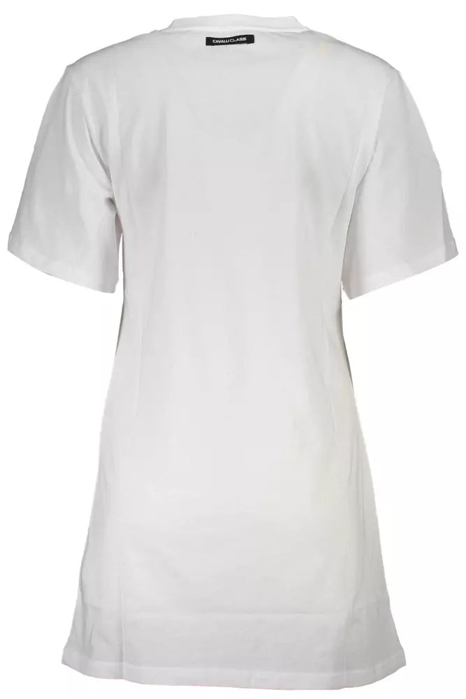 Cavalli Class White Cotton Women T-Shirt