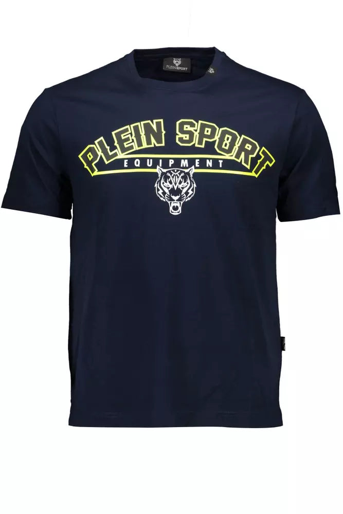 Plein Sport Blue Cotton Men T-Shirt