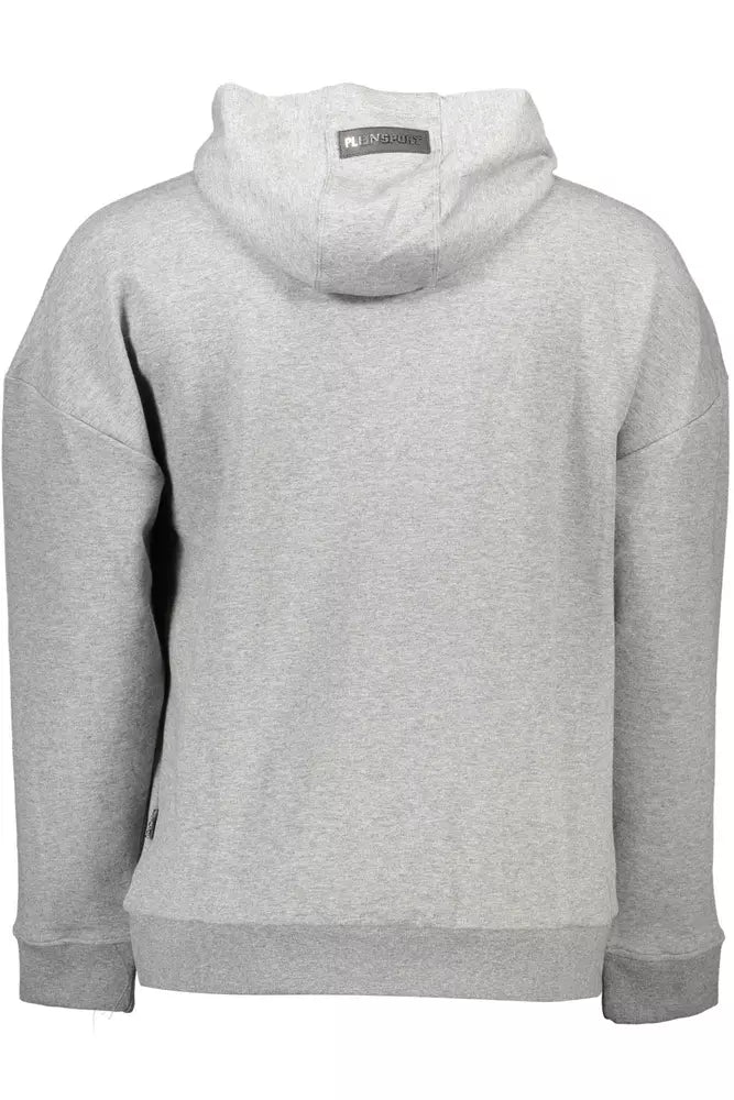 Plein Sport Gray Cotton Men Sweater