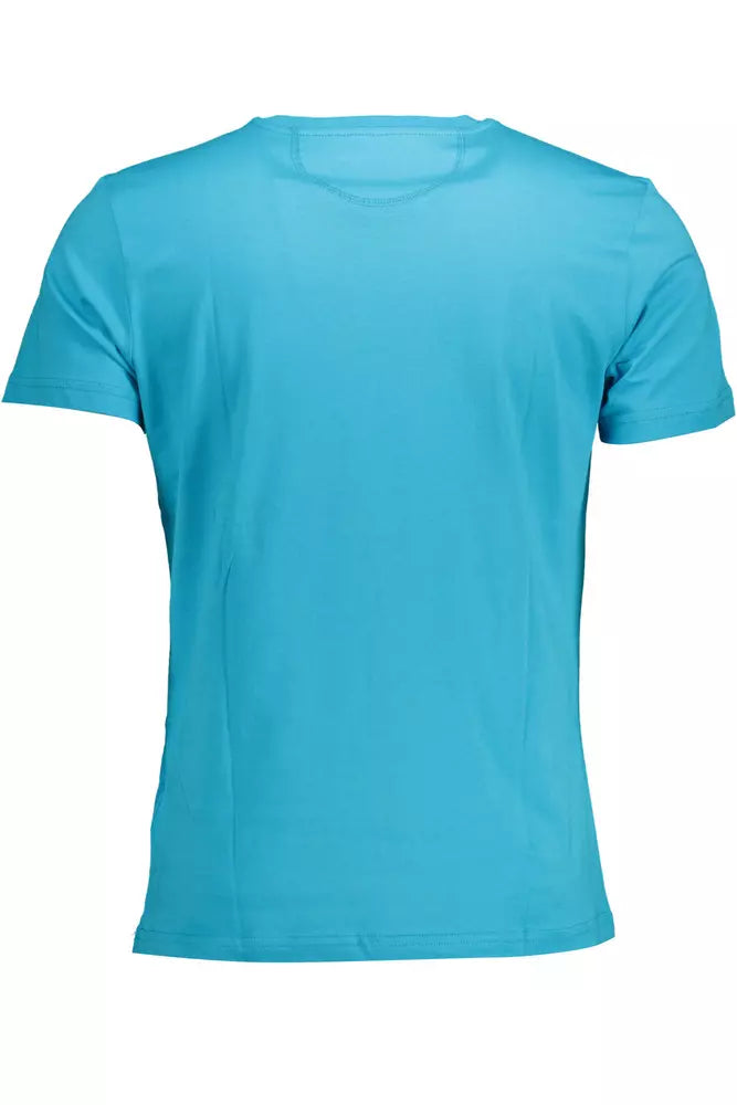 La Martina Blue Cotton Men T-Shirt