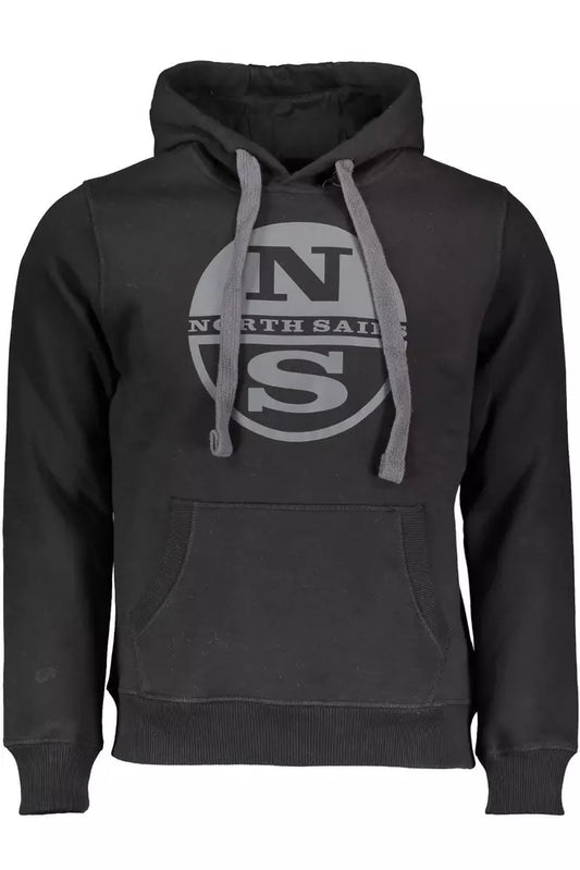 North Sails Black Cotton Men Sweatshirt